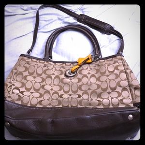 Genuine Coach brown large satchel